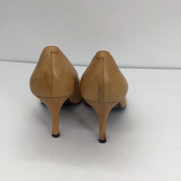 Bronx Women’s Stiletto Leather Heel Pump Business Casual Carmel Size 38.5=8.5 US - Picture 4 of 10